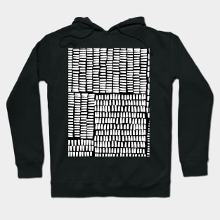 Monochrome Line Pattern Hoodie